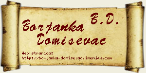 Borjanka Domiševac vizit kartica